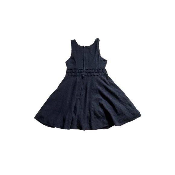 Free People Lace Daisy Eyelet Waist Cut Out Mini Dress-Black-Size 10-GUC - Picture 8 of 9